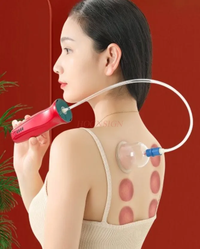 Electric Intelligent Scraping and Cupping Device Household Wireless Cupping 6 Cans Painless Scraping Dredge Meridian Health Care