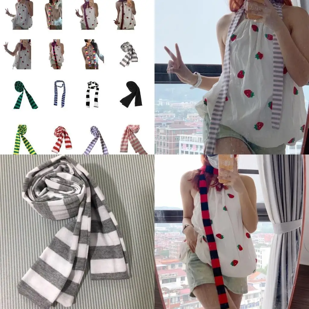 

652f Летний шарф для женщин, путешествуя по магазинам для взрослых шарфов для девочек Y2K