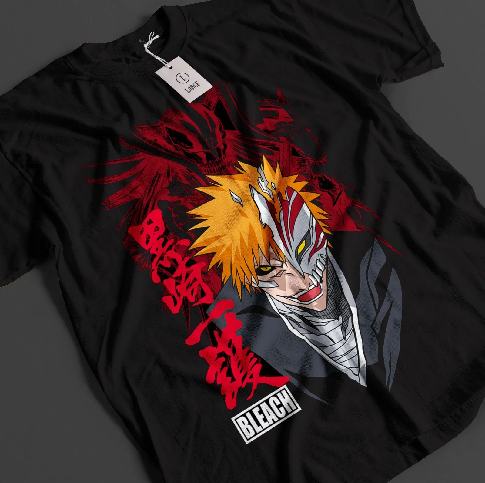 Bleach Anime Shirt Ichigo Bankai T-Shirt Byakuya Tshirt Aizen Zaraki Unisex Tee