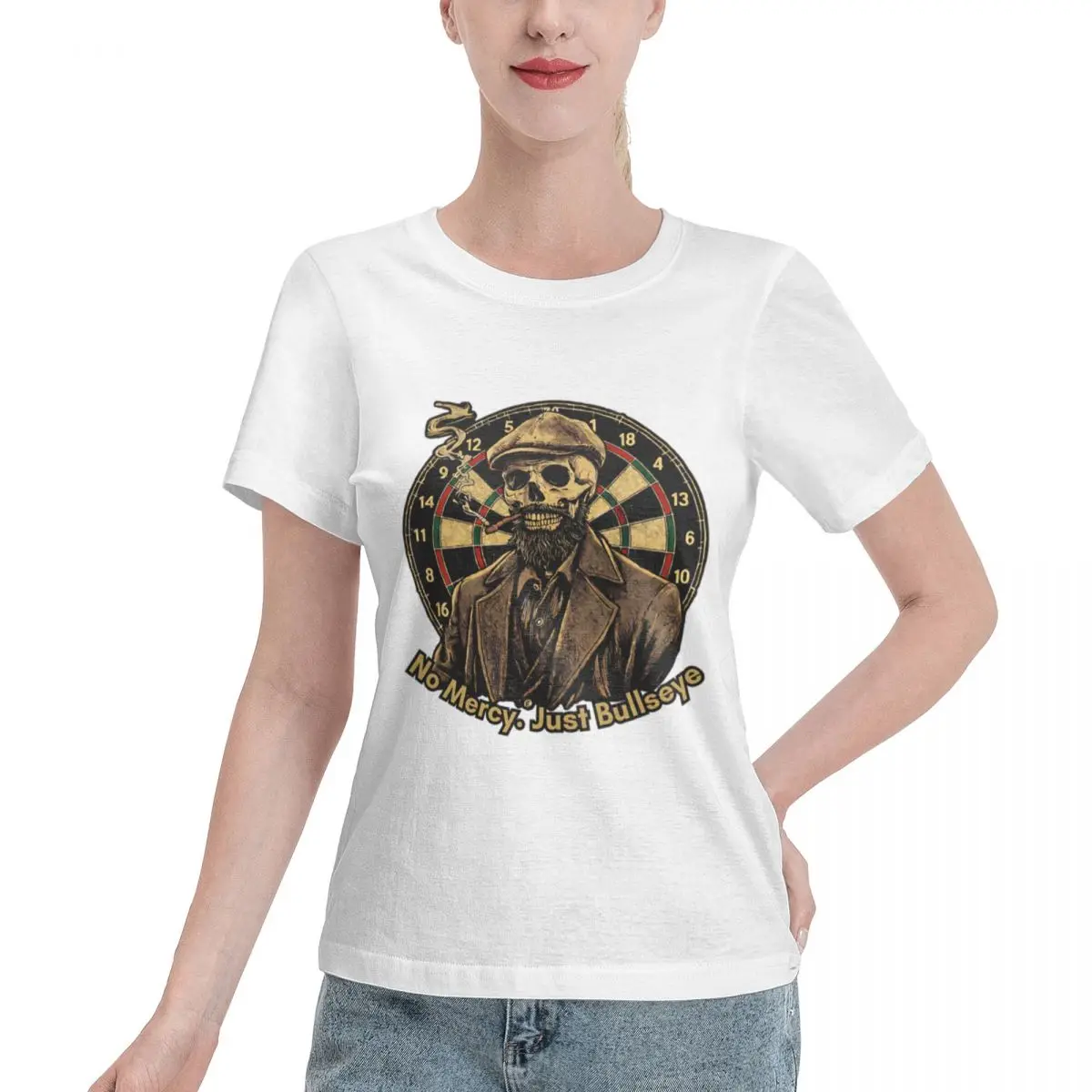 Best Seller No Mercy Just Bullseye Women's T-shirt Shopping Comfy Daily Top