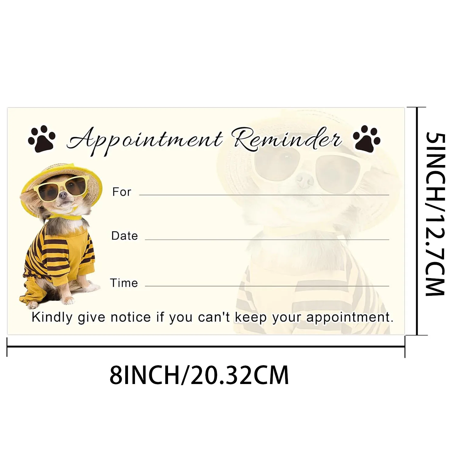 25Pack Pet Grooming Groomers Appointment Reminder Cards Pet Grooming Cards Customer Information Card Dog Grooming Client Cards