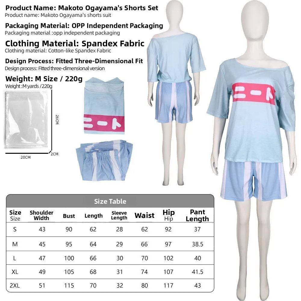 طقم أزياء تنكرية بأكمام قصيرة لشخصيات الأنمي للهالوين والمعارض الكوميدية من تصميم يوزاوا ماساهيرو