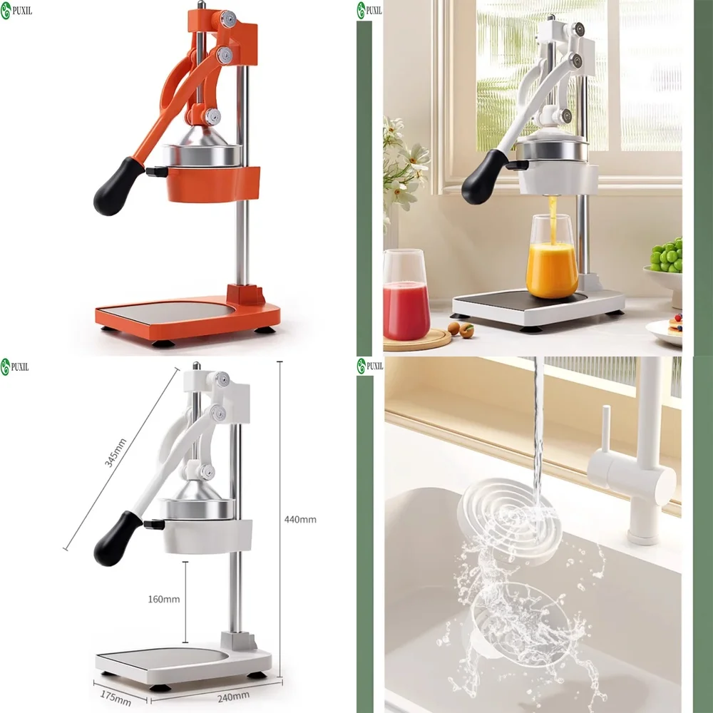 Manual Juicer for Orange Lemon Lime for Food Trucks Street Vendors Commercial Use Fresh Squeezing Tool for Juice Bar Catering