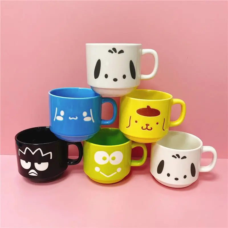 

Sanrio Kawaii Pochacco Ceramic Water Cup Pom Pom Purin Cinnamoroll Anime Cartoon Sweet Fashion Exquisite Durable Leisure Mug Cup