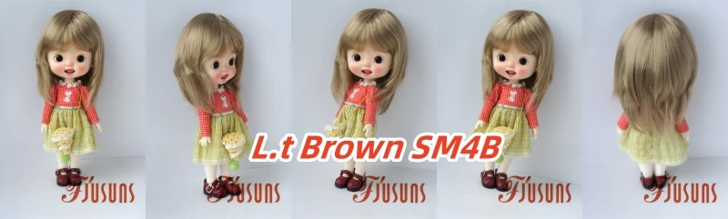JD762 Natural curls Mid long doll wigs that can be tilted and self trimmed with bangs Full sizes Doll Accessories