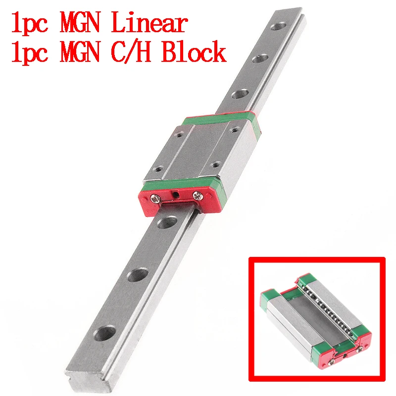 MGN MGN7 MGN12 MGN15 MGN9 100 200 300 350 500 600 1000mm miniature linear rail slide Beare Linear guide carriage CNC 3D Printer