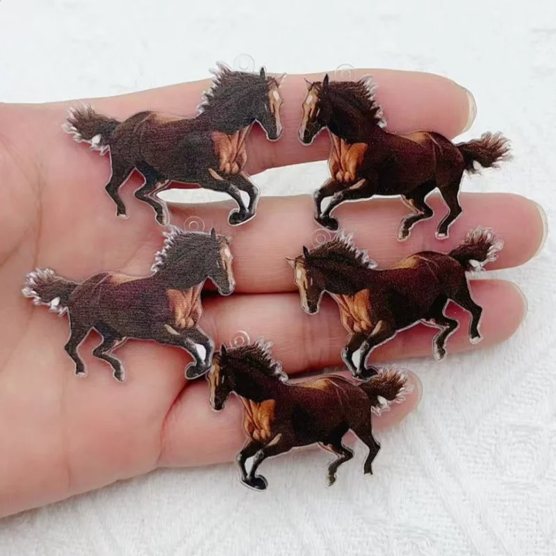 

10 шт. акриловый двусторонний акриловый кулон «бегущая лошадь», брелок «сделай сам», серьги, ювелирные изделия, аксессуары для подвесок