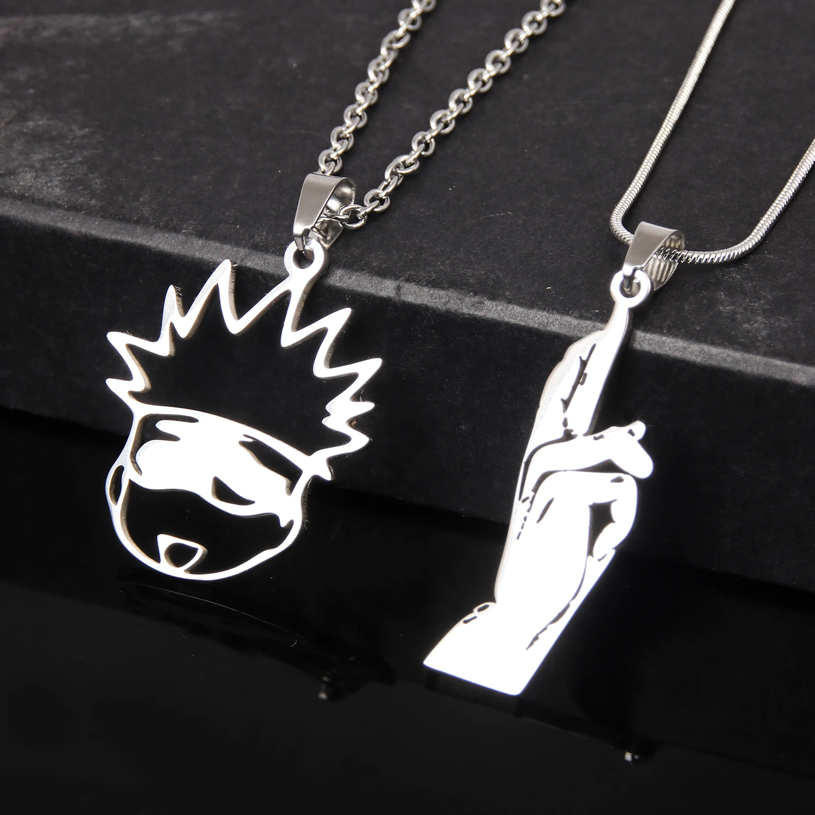 Jujutsu Kaisen Neko Gojo Satoru Necklace Satoru Cat Stainless Steel Pendants Anime Kawaii Creative Men Jewelry Fashion Fans Gift