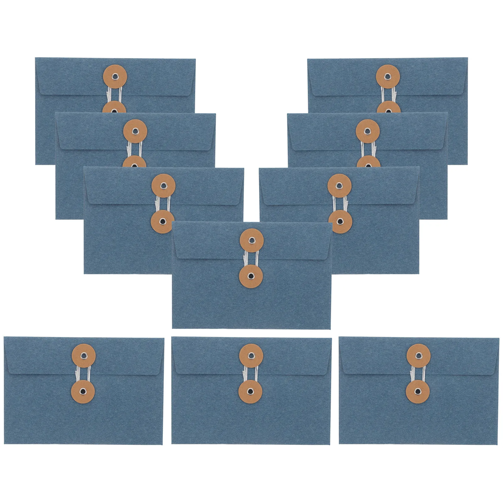 

10Pcs Vintage Kraft Paper Envelope Bags String Closure File Folders Thickened Multifunctional Storage Bags for Office School