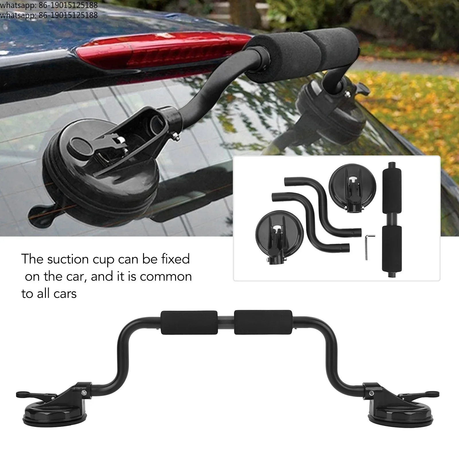 Kayak Roof Rack Strong Suction Boat Load Assist with Foam Rollers Roller Loader for Mounting Kayaks and Canoes To Car Tops