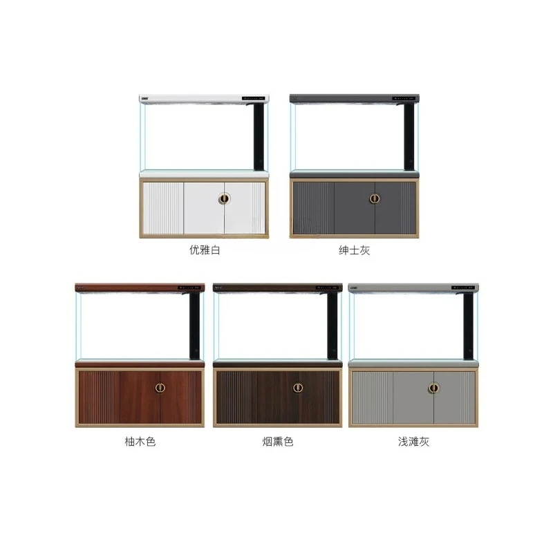 Fish Tank Living Room Large New Ecological Intelligence Aquarium Super White Bottom Filter Hallway Screen Home