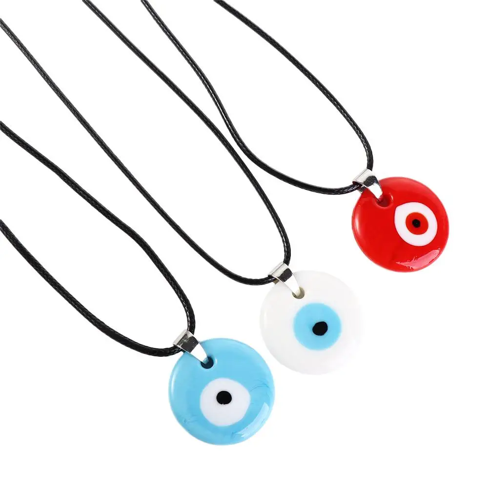 Neck Rope Clavicle Chain Couple Necklace Party Friendship Turkish Choker Necklace for Women Blue Eye Pendant Amulet Necklace