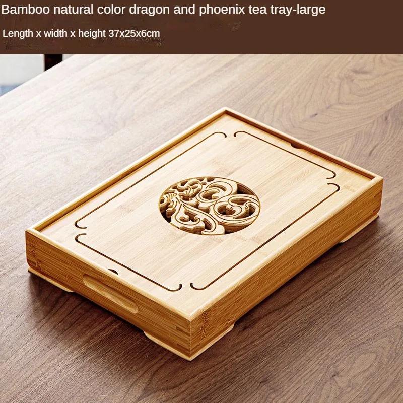 

Bamboo Kung Fu Tea Tray Water Storage Tea Set Household Drainage Japanese Small Tea Table Tea Sea Dry Foam Light Luxury Modern