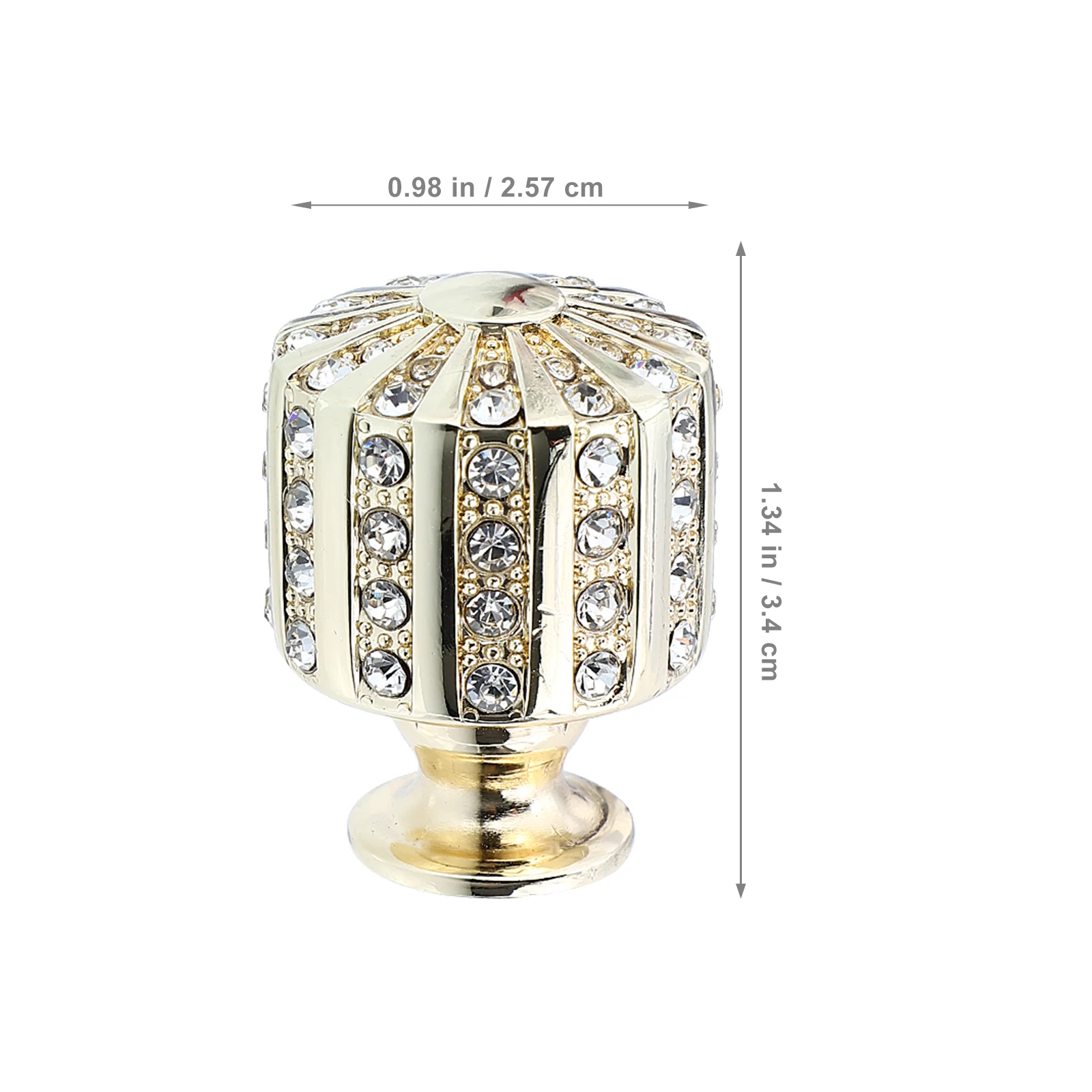 

Golden Cylindrical Handle Cabinet Knob Zinc Alloy Door Pull Handles Drawer Knobs Crystal Diamond for Drawers Cupboards Wardrobes