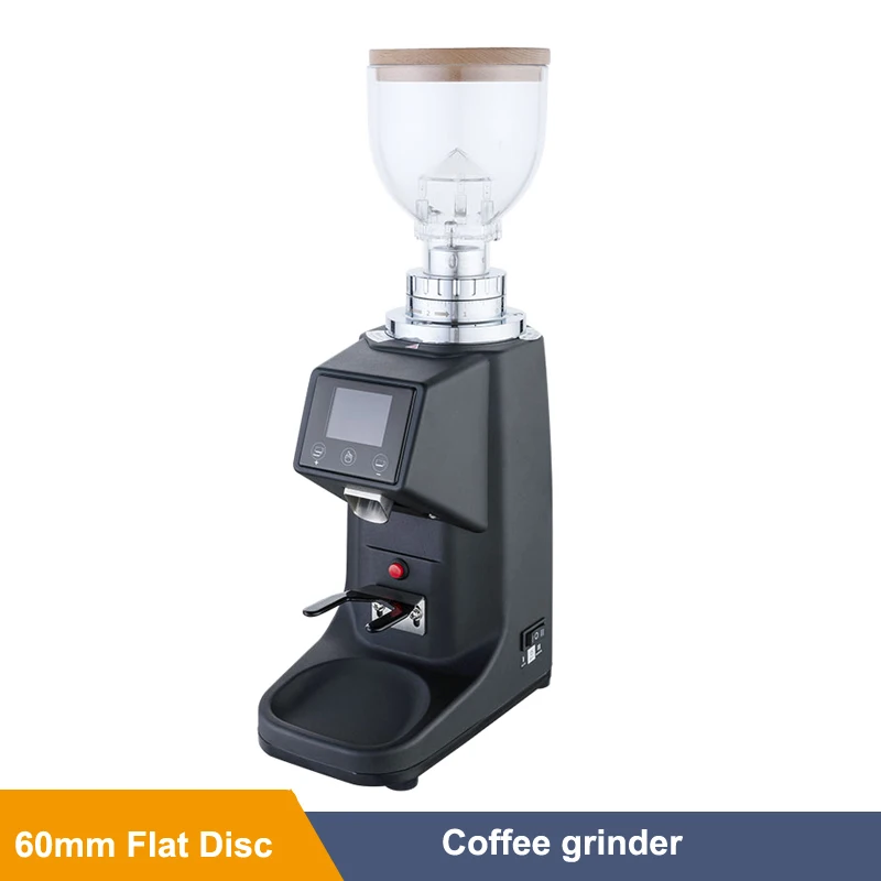 110V/220V Coffee Grinder 60mm Stainless Steel Flat Burr Grinder 250W Coffee Bean Grind Machine Coffee Miller 19 Steps