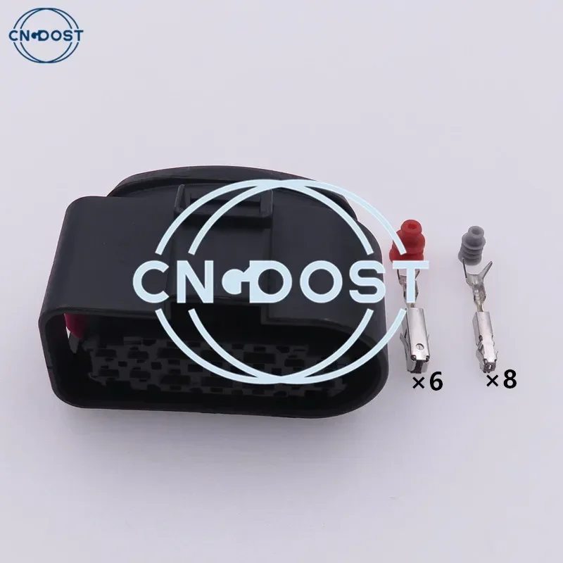 1 Set 14 Pin 3C0 973 737 Car Automotive LED Light Lamp Cable Connector 3C0973737 AC Assembly Auto Waterproof Socket For VW Audi