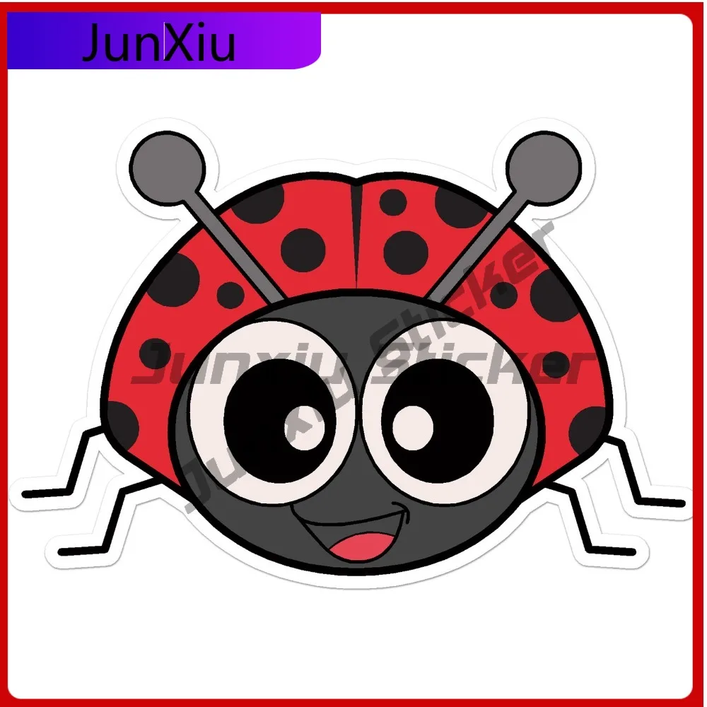 

Cute Ladybug Vinyl Eye Catching Premium Durable Stylish Motorcycle Decal Waterproof Car Laptop Window Bumper Auto Exterior