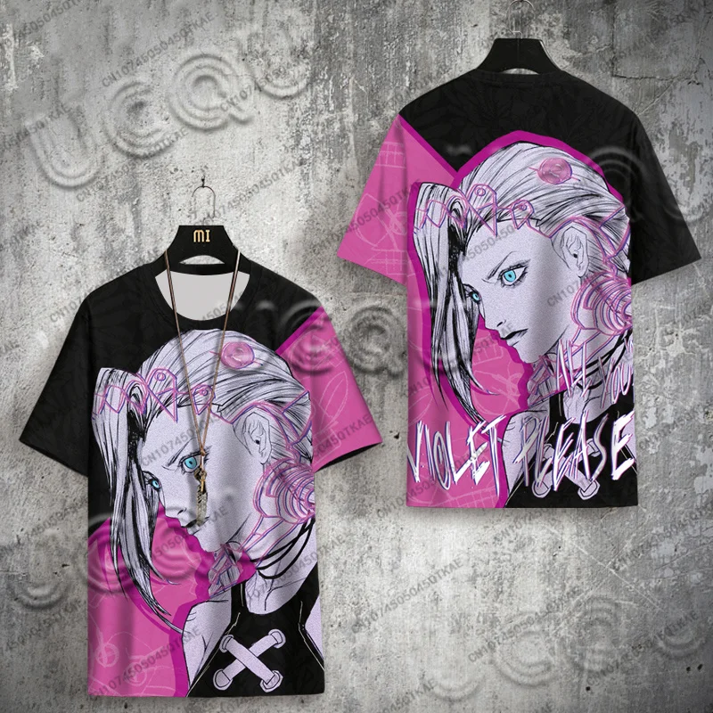 Arcane Jinx T Shirt Anime Cosplay Tees Women Men Unisex Grunge Aesthetic Short Sleeve Tee 3D Full Printing Summer Streetwear Top