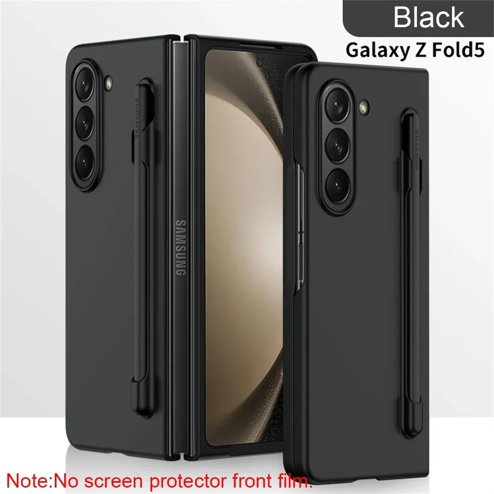 Skin Feel Slim Case for Samsung Galaxy Z Fold 6 5 4 3 with Stylus Pen Slot Holder Plastic Fold Shockproof Protection Hard Cover