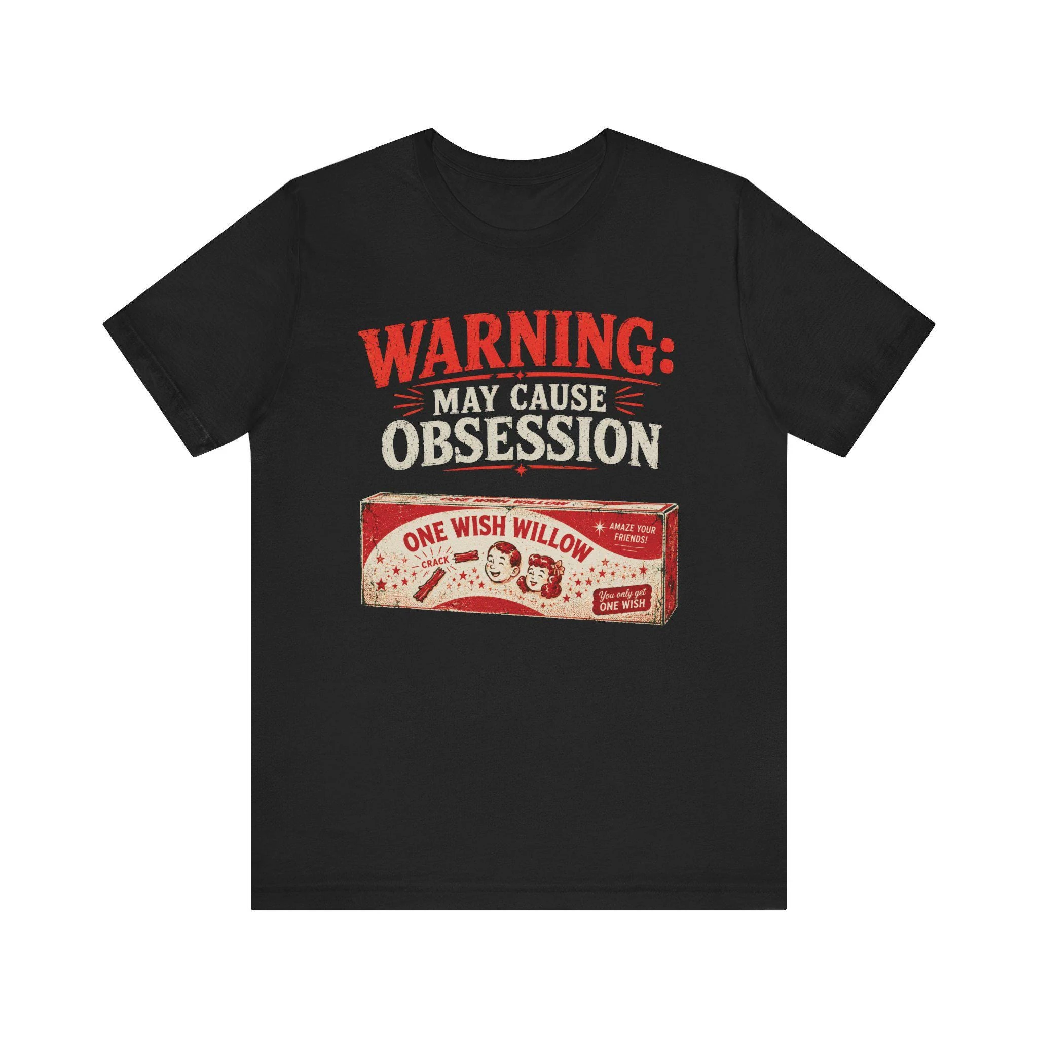 Warning May Cause Obsession Printed T-shirt One Wish Willow Movie Fans Cotton Clothing 2026 Summer Men's Women's Streetwear Y2k
