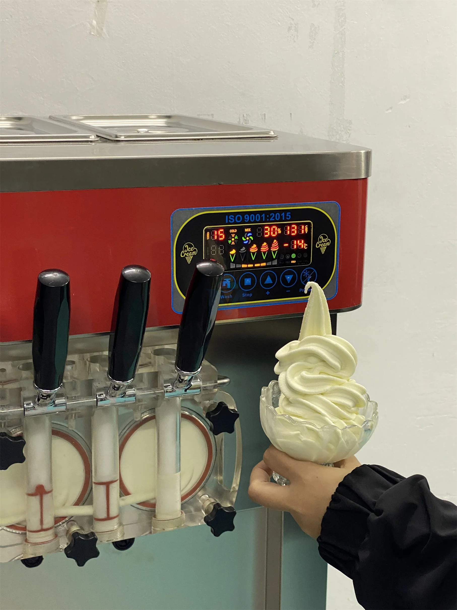 Mvckyi 5 Flavors Soft Serve Vertical Ice Cream Machine For Business Solft Ice Cream Maker Freezing Equipment