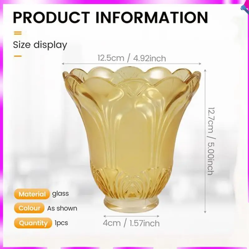 N96R 2 Piece Set Frosted And Clear Glass Ceiling Fan Chandelier Light Lamp Shade Replacements