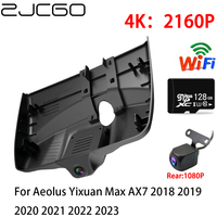 ZJCGO 2K 4K Car DVR Dash Cam Wifi Front Rear Camera 2 Lens 24h Monitor for Aeolus Yixuan Max AX7 2018 2019 2020 2021 2022 2023