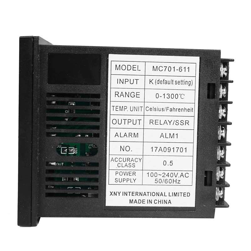 SINOTIMER MC701 Digital PID Temperature Controller Waterproof K Type PT100 Sensor Input Relay SSR Output Vogue