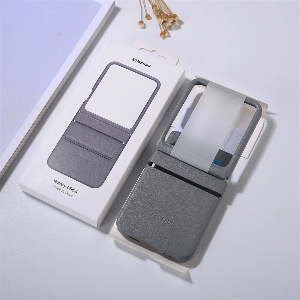 

Eco-Leather Kindsuit Mobile Phone Case for Samsung Galaxy Z Flip 6 flip6 Soft Ultra-thin Back Protective Fundas SM-F741B Cover