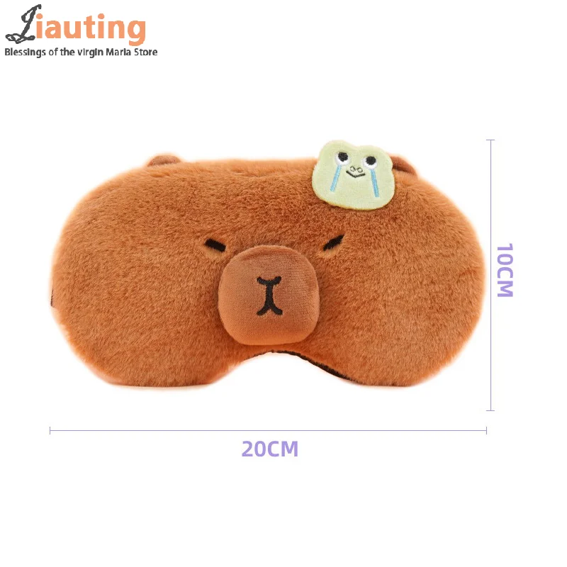 Cartoon Kawaii Lunch Nap Eye Protection Eye Patch Cute Creative Plush Capybara Ice Compress Light-blocking Eye Mask Gifts