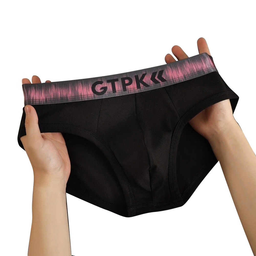 Men Cotton Soft Briefs Underwear High Elastic U Convex Pouch Panties  Solid Ropa Interior Hombre Breathable Underpants
