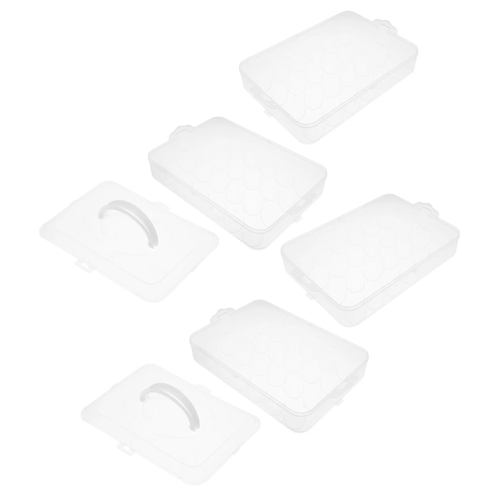 2Pcs Deviled Egg Carrier Double Layer 48 Slots Stackable Portable Egg Holder for Party Picnic Travel Fridge Storage