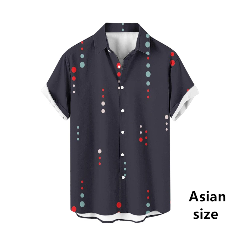 Vintage gestreepte 3D-print heren Hawaiiaanse shirts Casual mode revers knop korte mouwen shirt oversized zomer unisex blouse tops