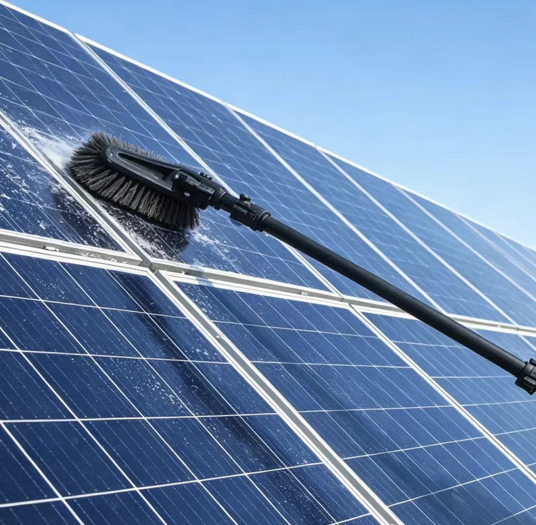 Ultra Light Carbon Fiber Telescopic Cleaning Pole For Solar Photovoltaic Panels With Long Reach Brush System/carbon Pole