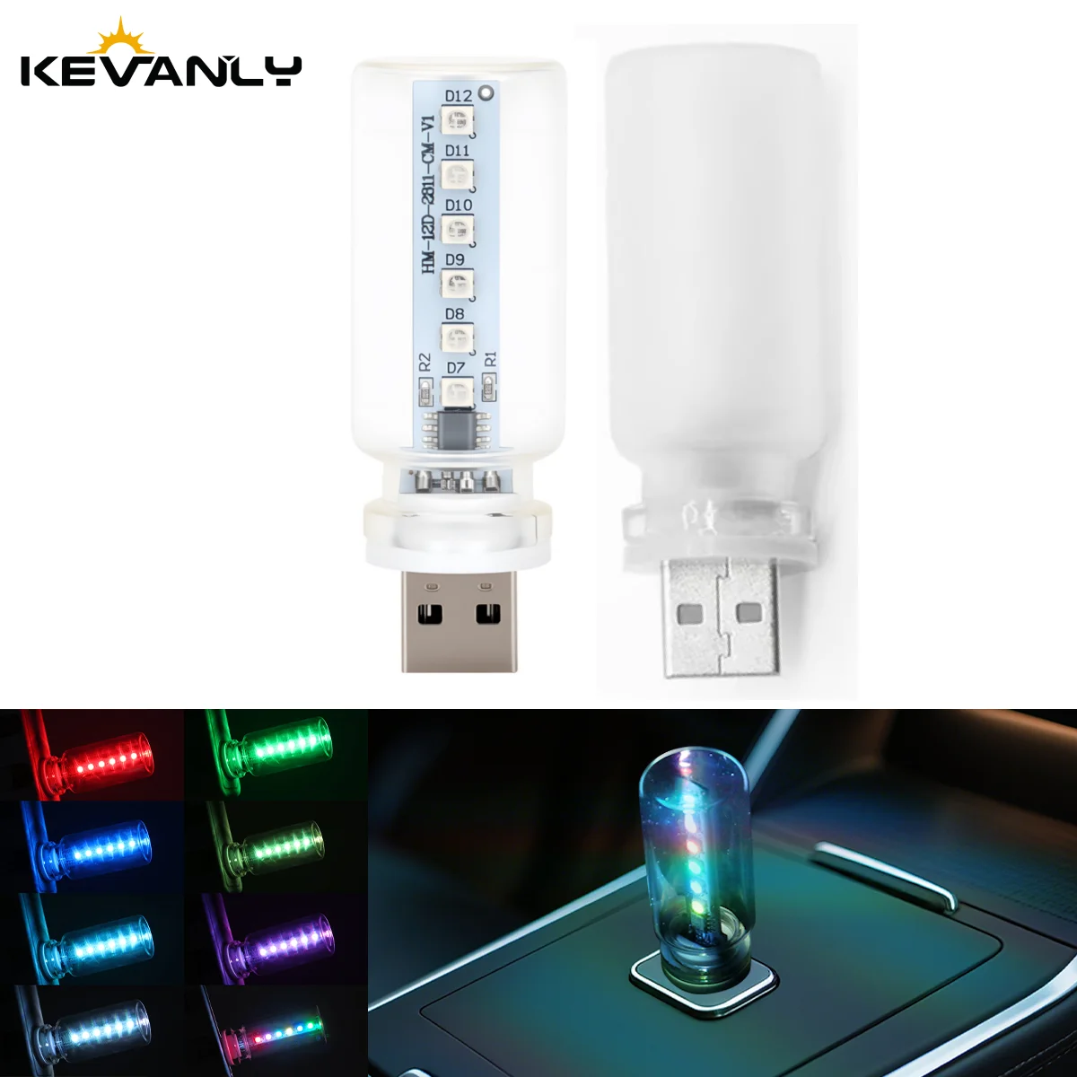 USB RGB LED Filament Glass Bulb Touch Dimming 5V Retro Edison Bulb Night Light for Car Home Room Laptop PC Festival Decoration