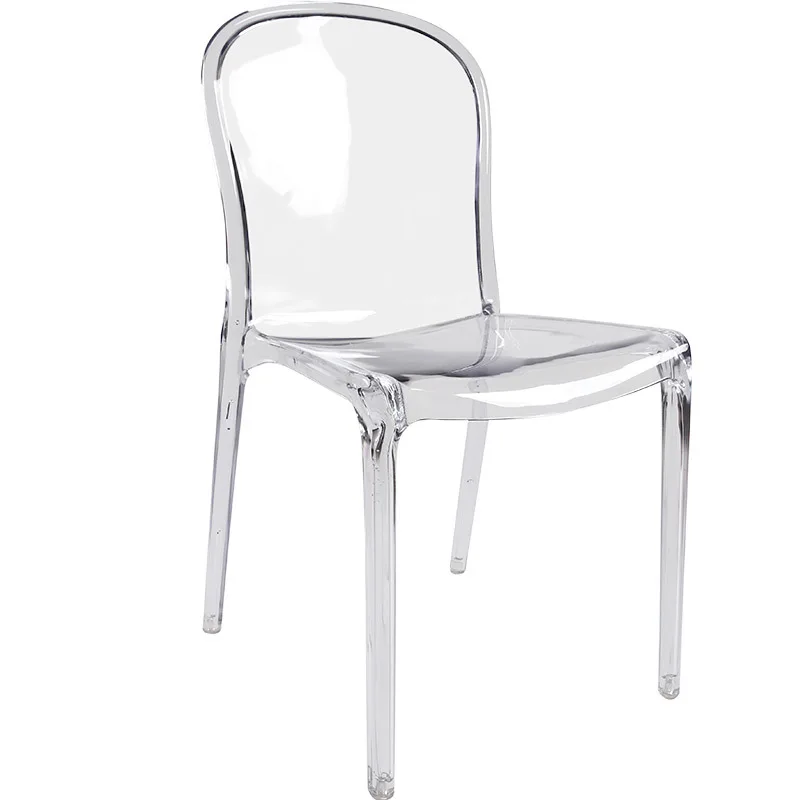 

Nordic creative transparent acrylic chair modern simple crystal makeup Internet celebrity plastic dining chair