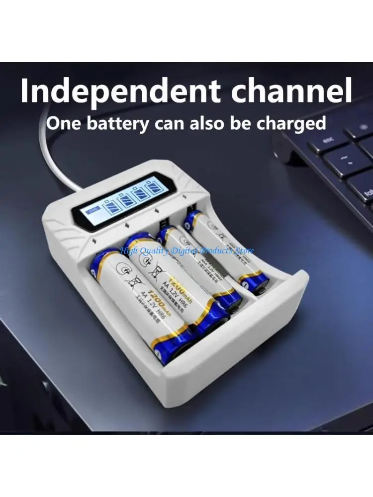 

U2JE 4Pcs Rechargeable AA and 3A Batteries 800mA High Capacity 1.2V NiMH for Various Devices with Low Selfs Discharge