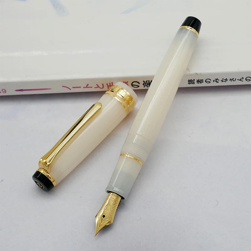 

Four Seasons Weaving Pen 14k Gold Tip Flat Top Crown Writing Practice Gift School Supplies Fountain Pen Office Supplies