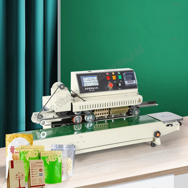VNC-PM1800 Plastic Bag Sealing Machine with Expiry Date Inkjet Printing