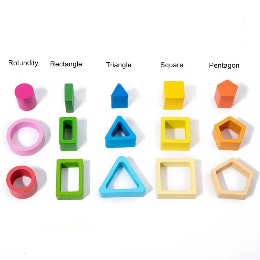 Montessori Colorful Changeable Toys Sorting Stacking Toys for Baby Toddlers Educational Shape Color Sorter Preschool Kids Gifts