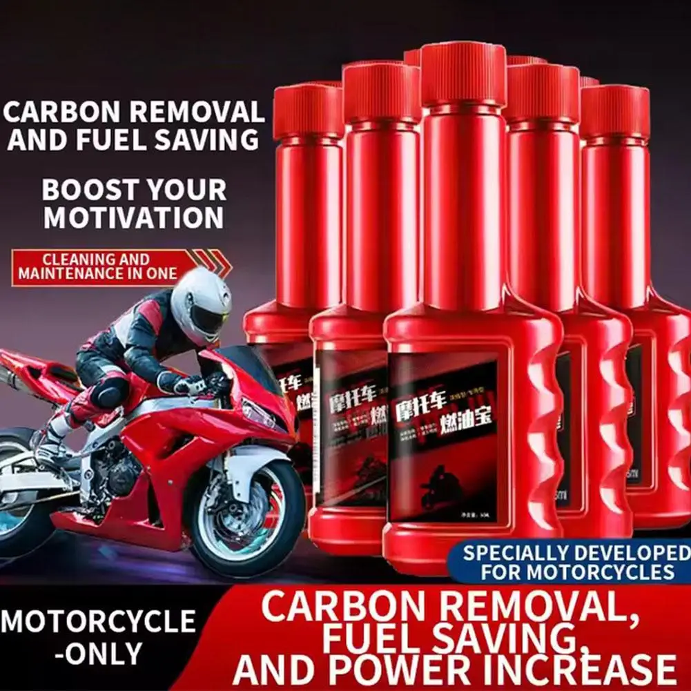 Motorcycle Fuel Additive Engine System Cleaning Reduces Carbon Build-Up Lubricates Energy Saver Fuel Treasure Additive