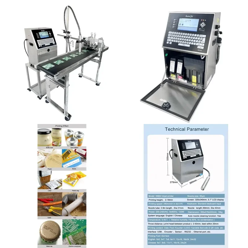 for Professional Inkjet Variable Data Coding Machine Strong Adhesion LOGO Time Batch Number Marking on Metal Pipe Plastic Bag