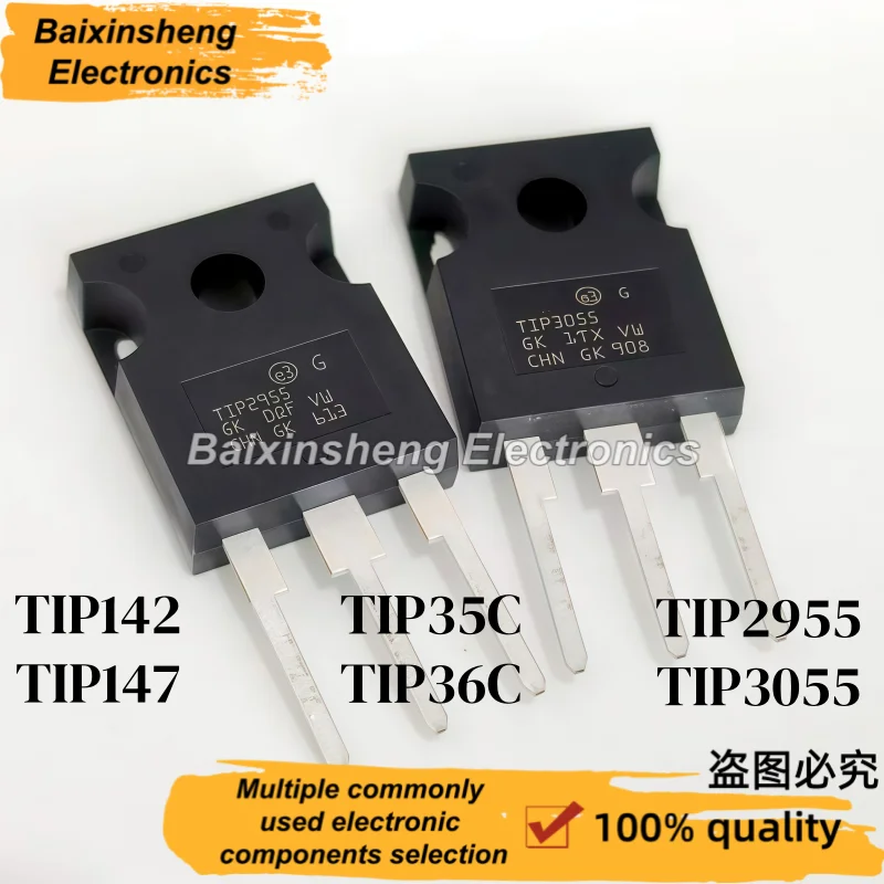 10PCS NEW TIP142 142 TIP147 147 TIP2955 2955 TIP3055 3055 TIP35C 35C TIP36C 36C TO-247 Darlington Transistor