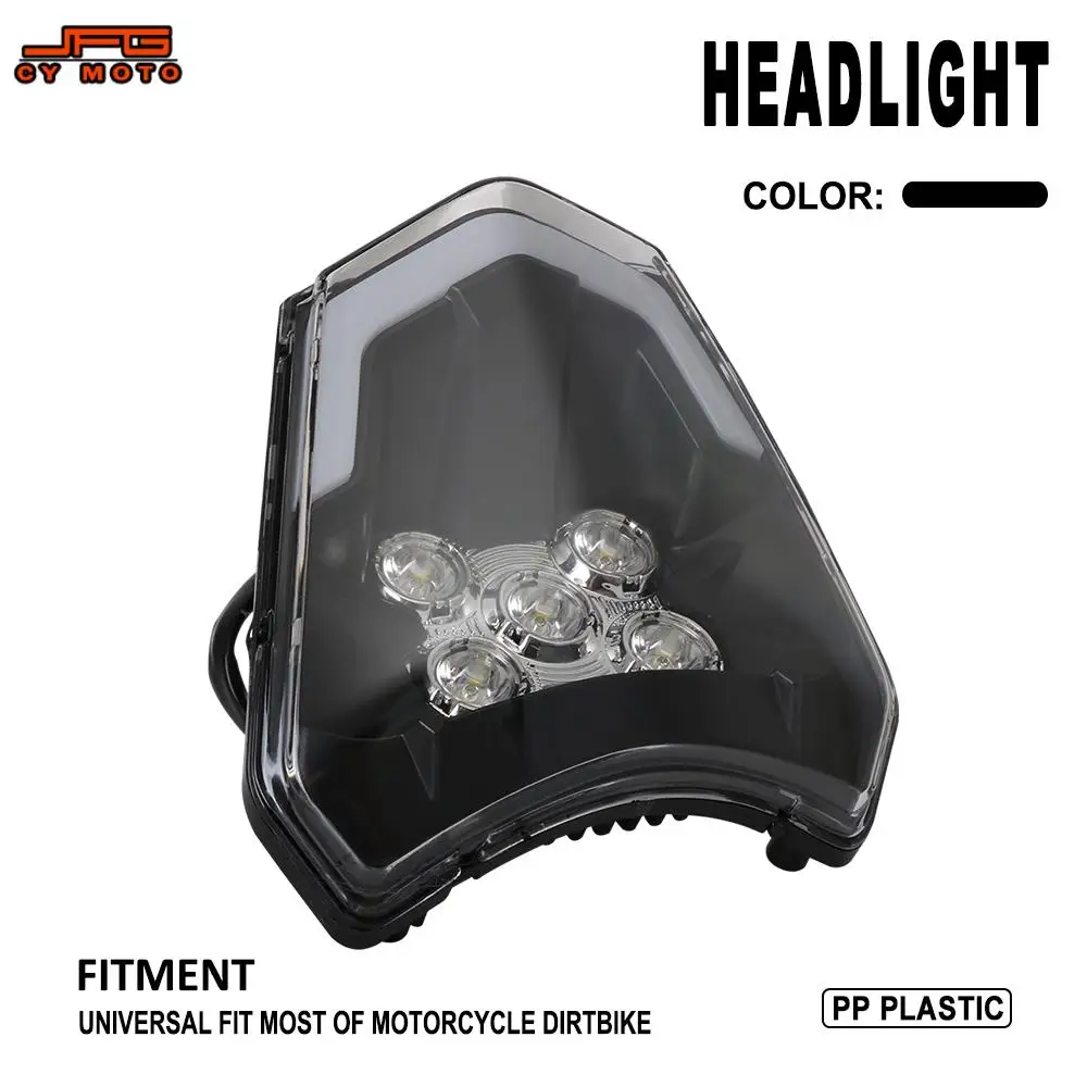 

Universal Head Lamp Motocross Headlight Durable Motorcycle Accessories For KTM Yamaha Kawasaki Electric Dirt Bikes E-bike