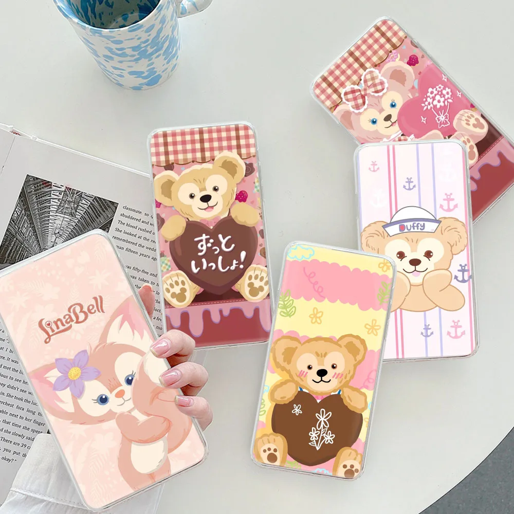 Duffy and Friends Transparent Case for Motorola Moto Edge 40 G14 Neo G24 Power G72 G71 G73 G31 G32 G34 Pro Cover