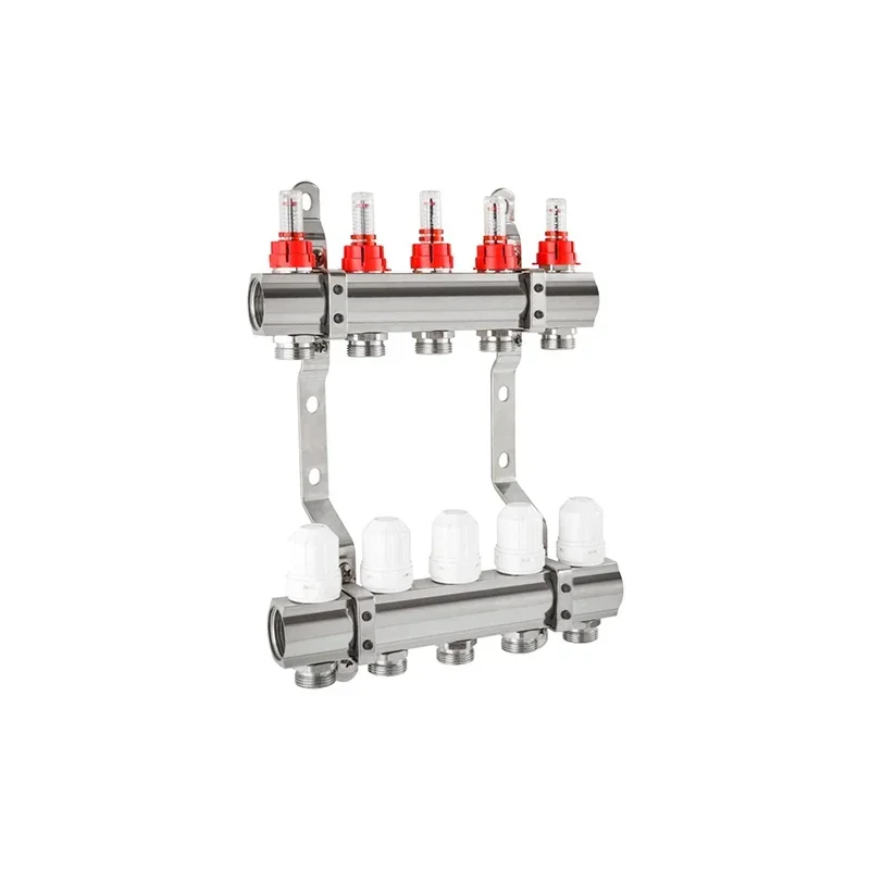

Комплект коллекторов из нержавеющей стали для напольного циркуляционного отопления с расходомерами, включая адаптеры 3/4 "* Φ 16 мм и 3/4" * Φ 20 мм.