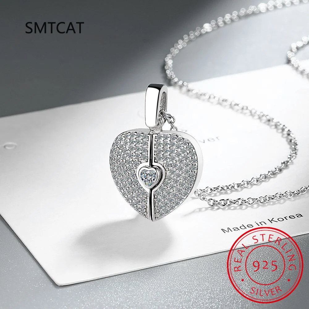 2CT D Color Moissanite Necklaces Heart Pendant For Women S925 Sliver Neck Chain Wedding Luxury Fine Jewelry