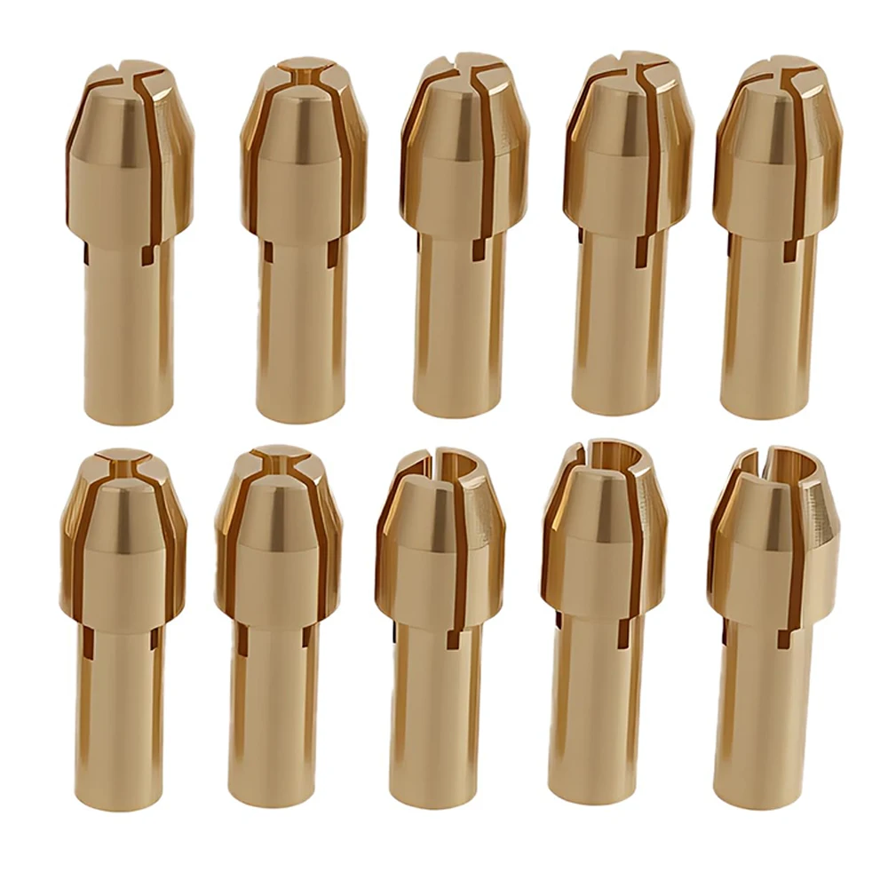 

10Pcs/set Drill Chucks Adapter 0.5mm-3.2mm Mini Drill Chucks For Dremel Chuck Adapter Micro Collet Brass For Power Rotary Tools