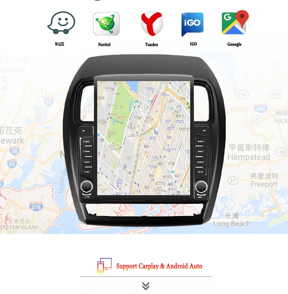 8G+128G Android 14 For Mitsubishi Asx 2016 - 2023 Car Radio Audio Multimedia Stereo PC Tablet GPS Monitor DVD Carplay Auto RDS