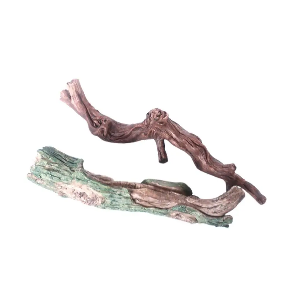 Simulation Reptile Climbing Vine Resin Lifelike Lizard Climbing Stand Decorative Vine Tree Root Ornament Terrariums